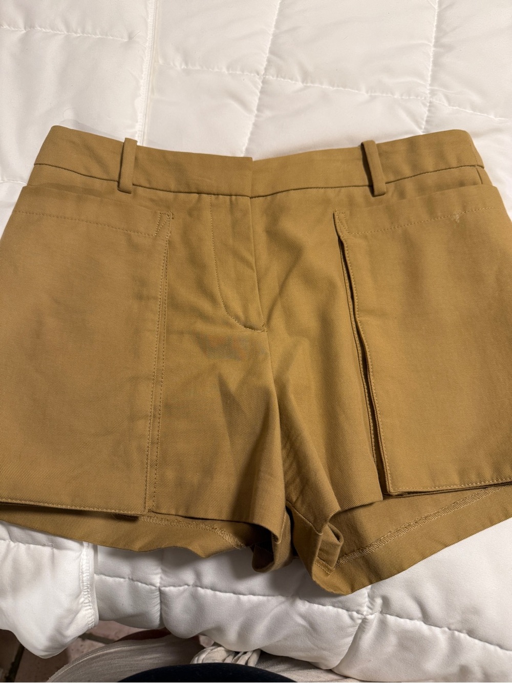Zara - Women's Tailored Tan Utility Shorts - size small